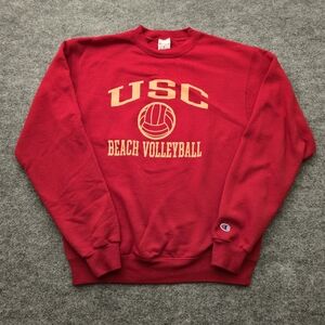 USC Beach Volleyball Champion Crewneck Sweatshirt Red Size Medium